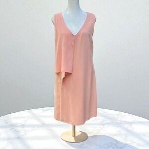 Ronen Chen Tencel Sleeveless Dress in Blush Pink Size 2 (US 8)